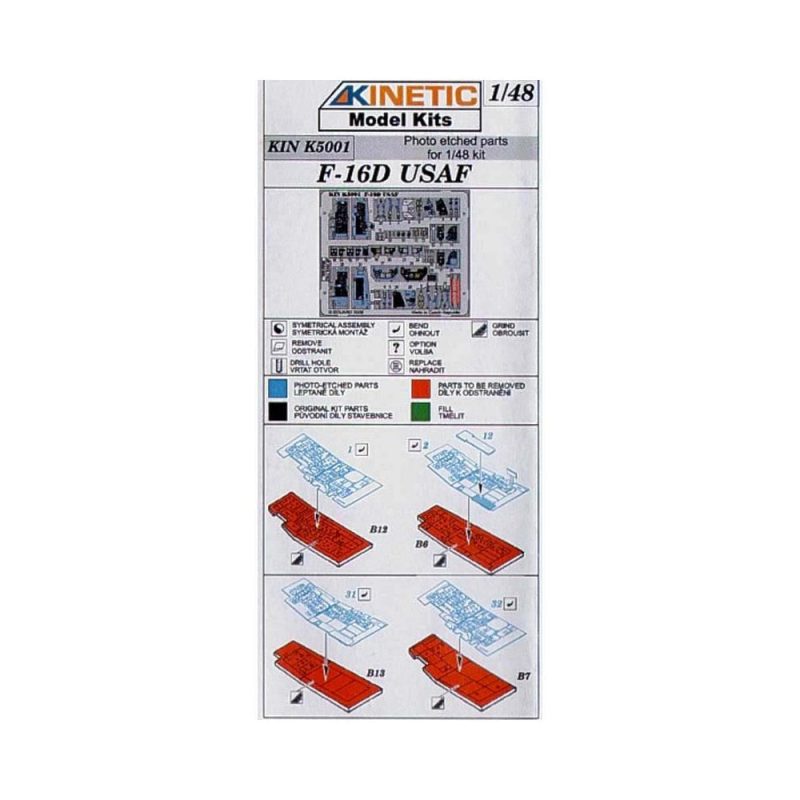 1/48 PE Parts Lockheed-Martin F-16N Kinetic 5001