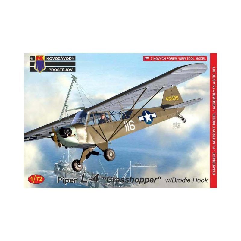 1/72 Piper L-4 Grasshopper with Brodie Hook Kovozavody Prostejov 72191