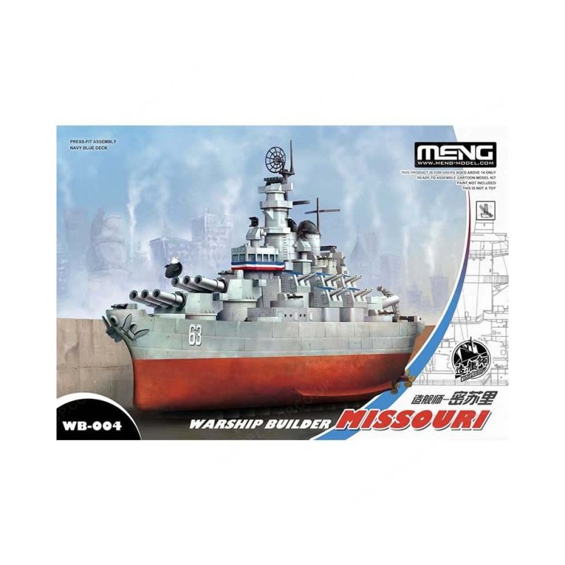 Warship Builder USS Missouri Cartoon Ship Meng Model WB-004