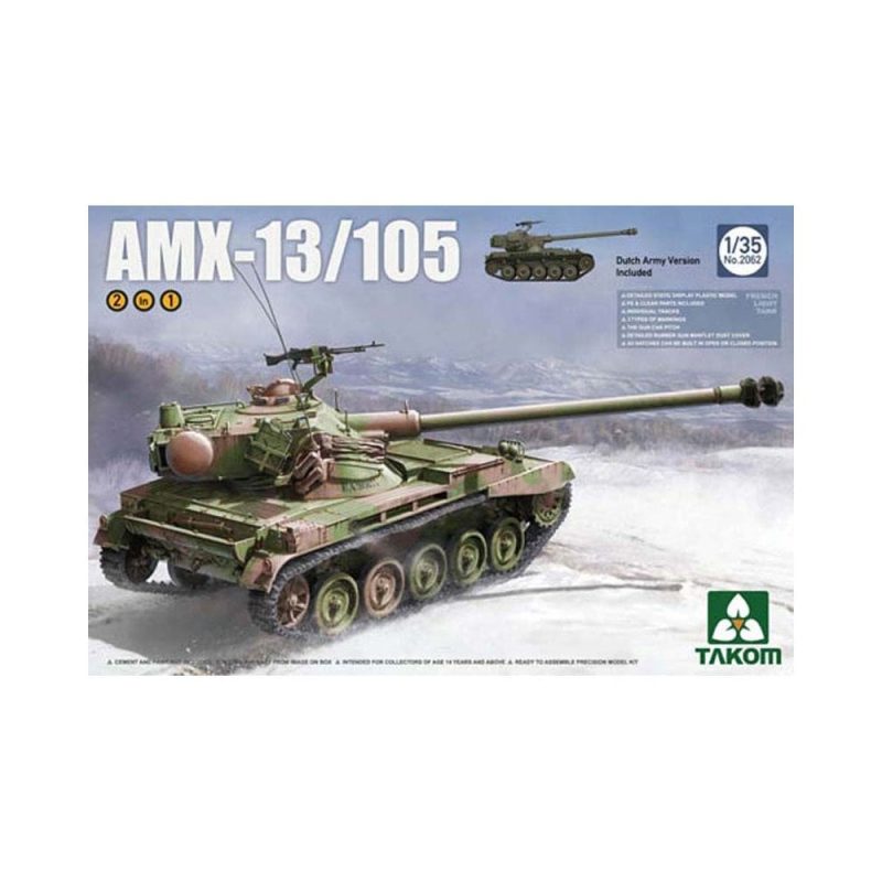 1/35 AMX-13/105 Light Tank Dutch Army 2 in 1 Takom 02062