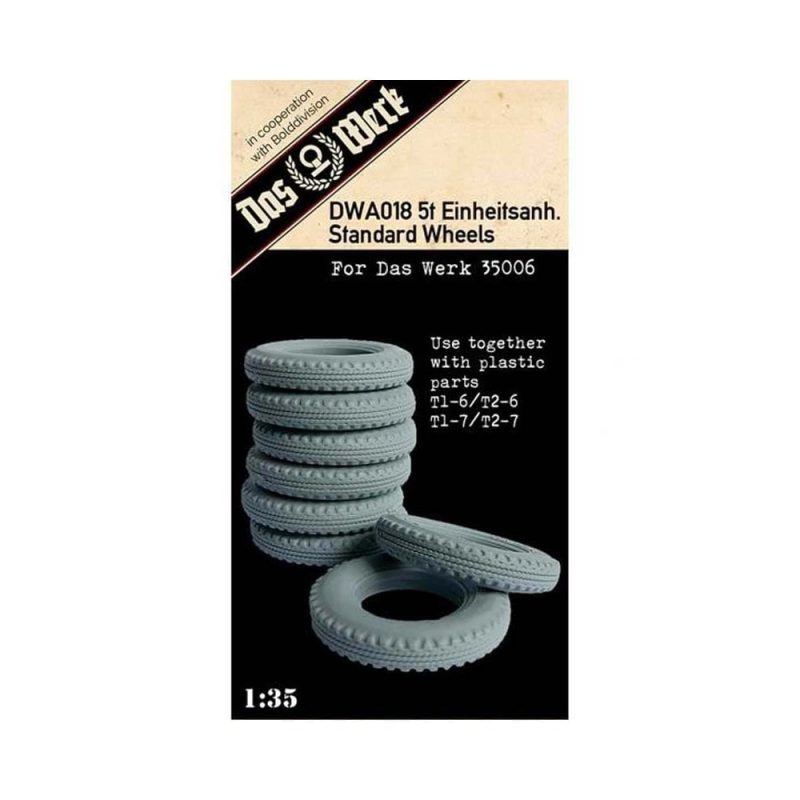 Das Werk Resin Wheel Set for 5t Einheitsanhanger (1/35) DWA019