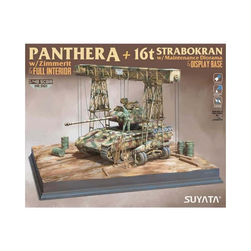 1/48 PzKpfw V SdKfz 171 Panther A Medium Tank & 16t Strabokran SUYATA NO001