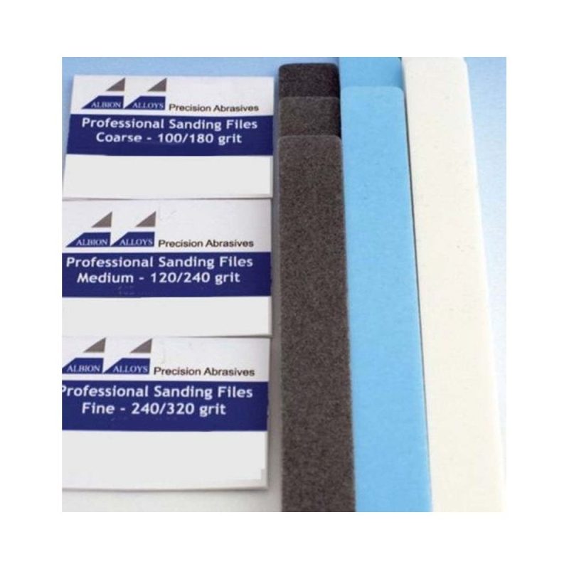 Albion Alloys Sanding Files Fine White (20mm) (240/320 Grit) 343