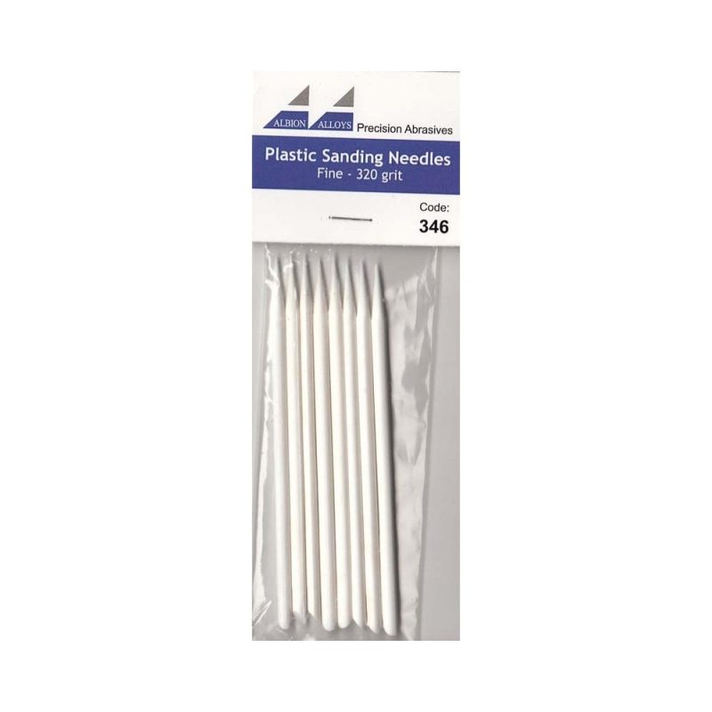 Albion Alloys Fine White Plastic Sanding Needles (320 Grit) 346
