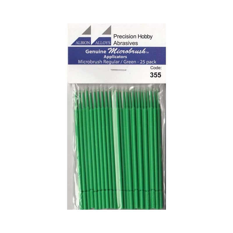 Albion Alloys Microbrush Green Regular (25pk) 355