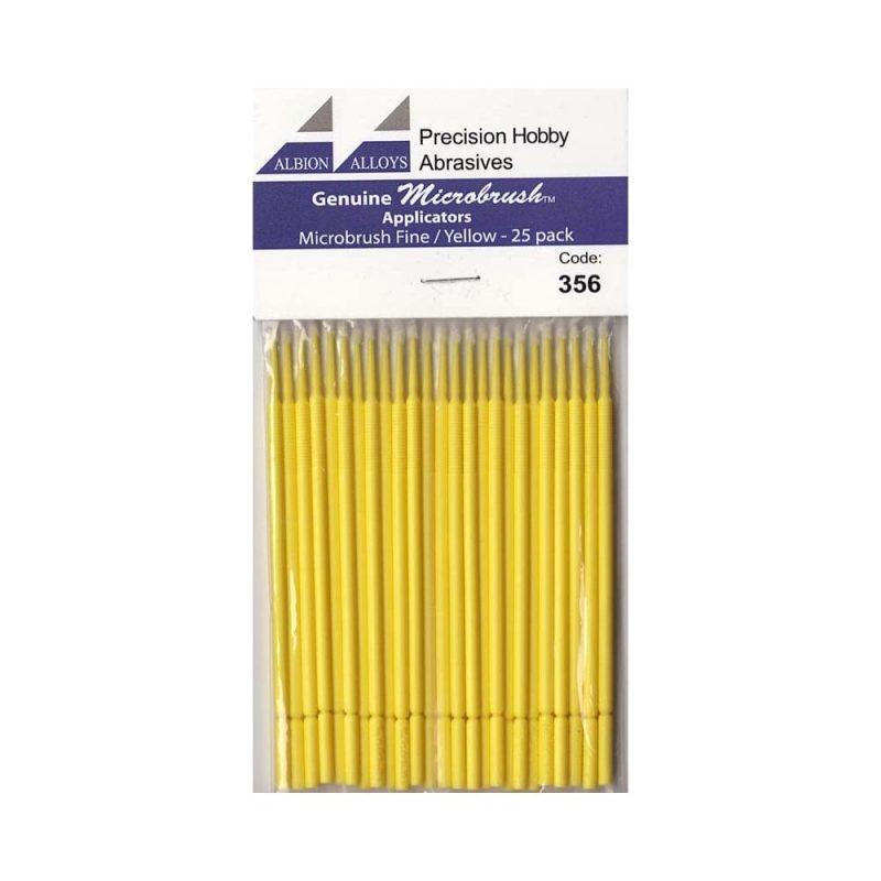 Albion Alloys Microbrush Yellow Fine (25pk) 356