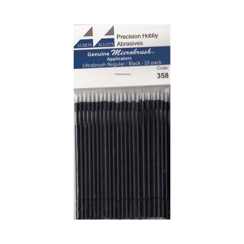 Albion Alloys Microbrush Black Regular (25pk) 358