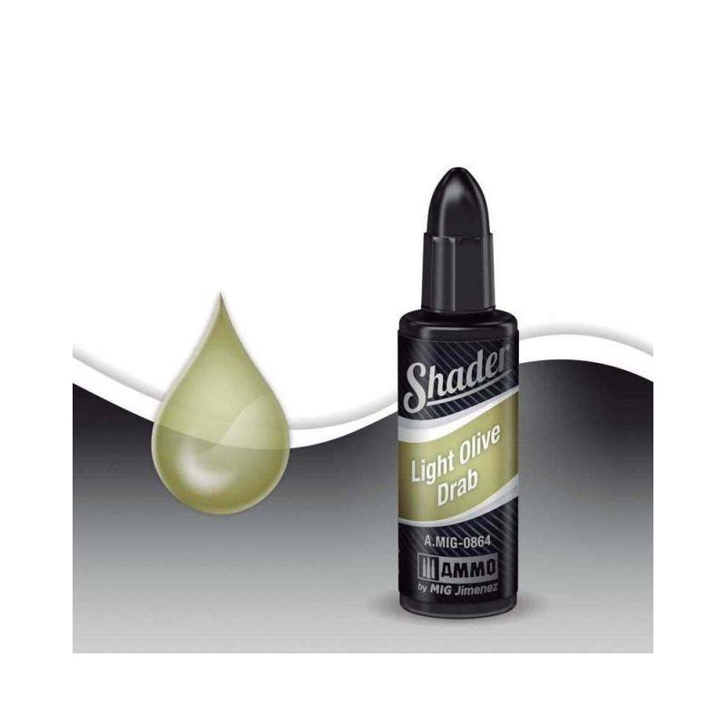 10ml Light Olive Drab Acrylic Shader Ammo A.MIG-0864