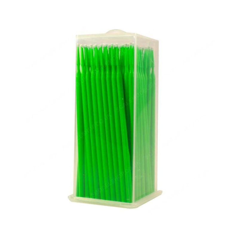 100 Piece Dispenser Box Super Fine Green Bendable Micro Applicators Expo Tools A45820