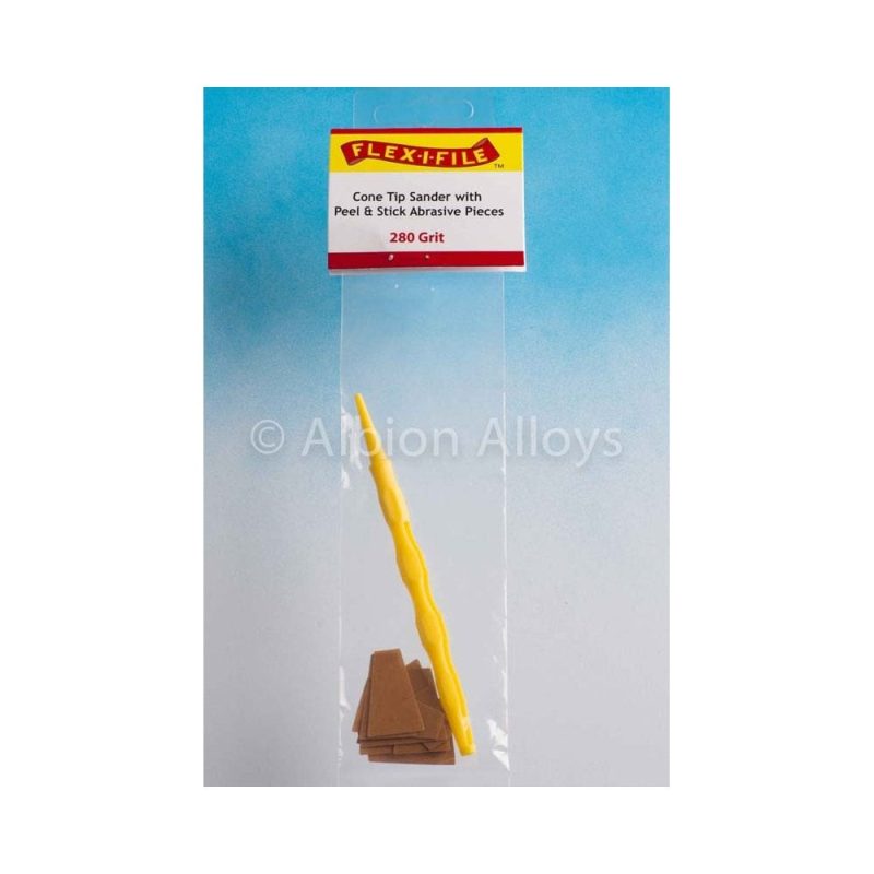 Flex-i-File Cone Tip Sander - 280 Grit + Applicator Handle |CS280