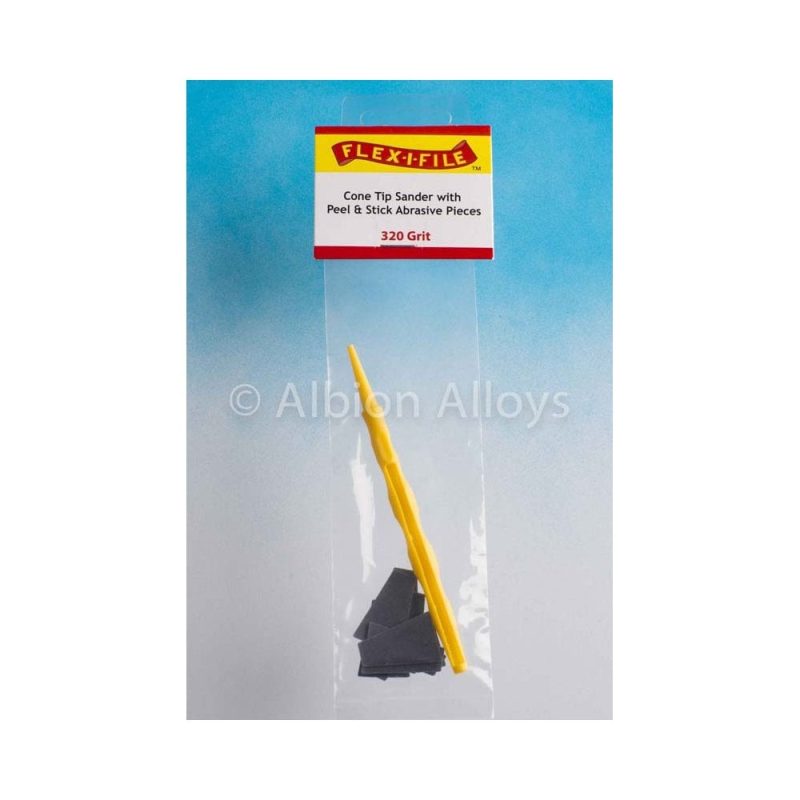 Flex-i-File Cone Tip Sander - 320 Grit + Applicator Handle |CS320