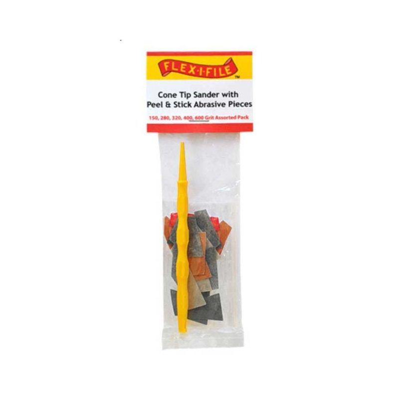Flex-i-File Cone Tip Sander - Assorted Grits + 1 Applicator Handles |CS321