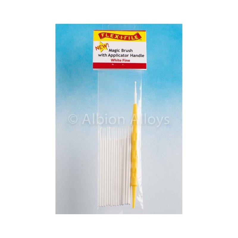 Flex-i-File Magic Brush - White Fine + Applicator Handle |M930001