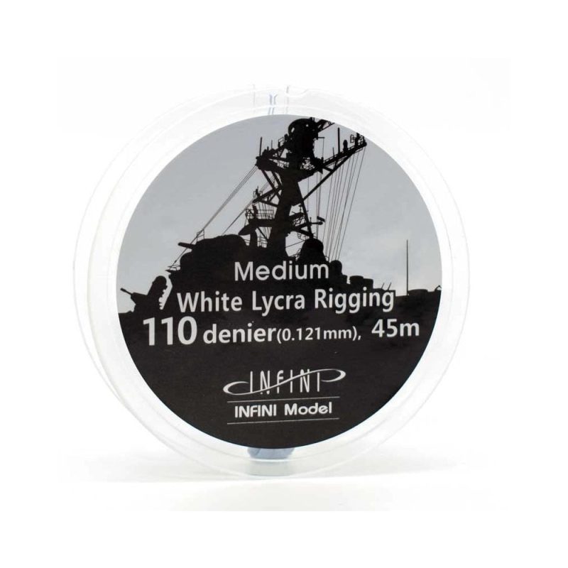 1/350-1/200 (145ft) White Ship Rigging Medium Infini Model IR-1102W