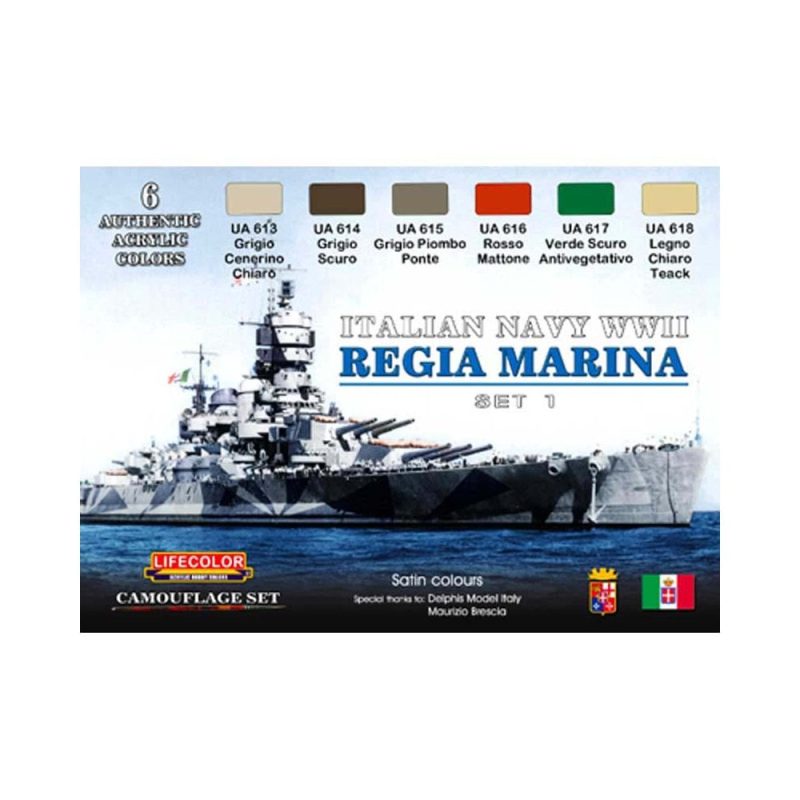 LifeColor Italian Navy WWII Paint Set CS-15