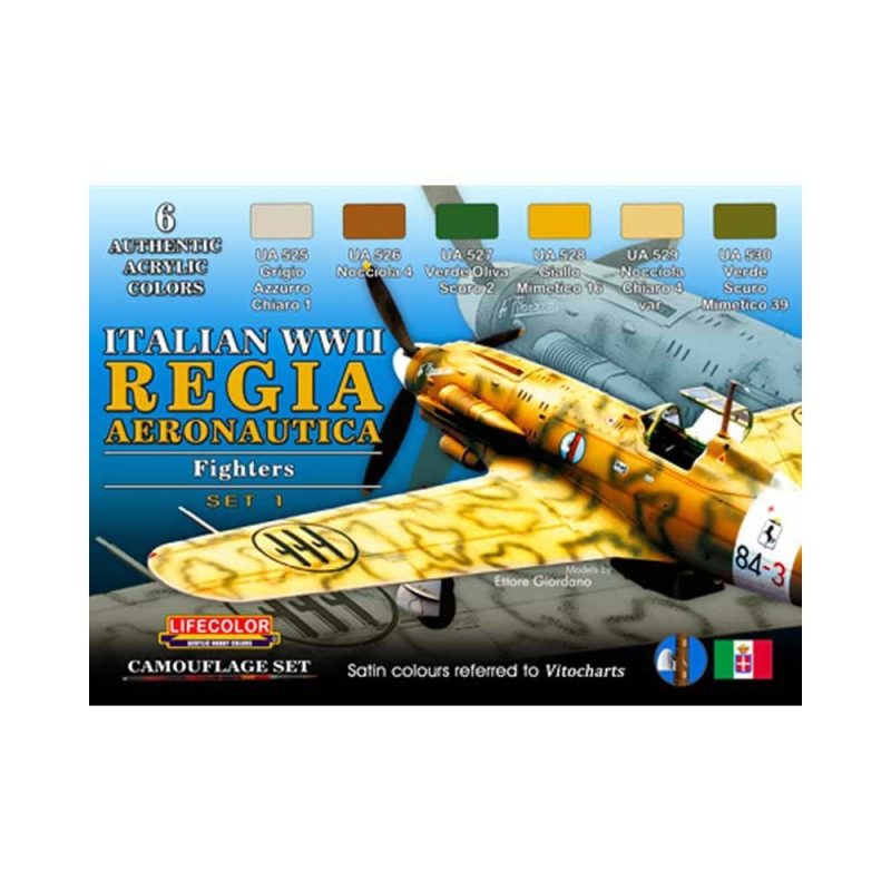 LifeColor WWII Italian Royal Air Force Paint Set 1 CS-19