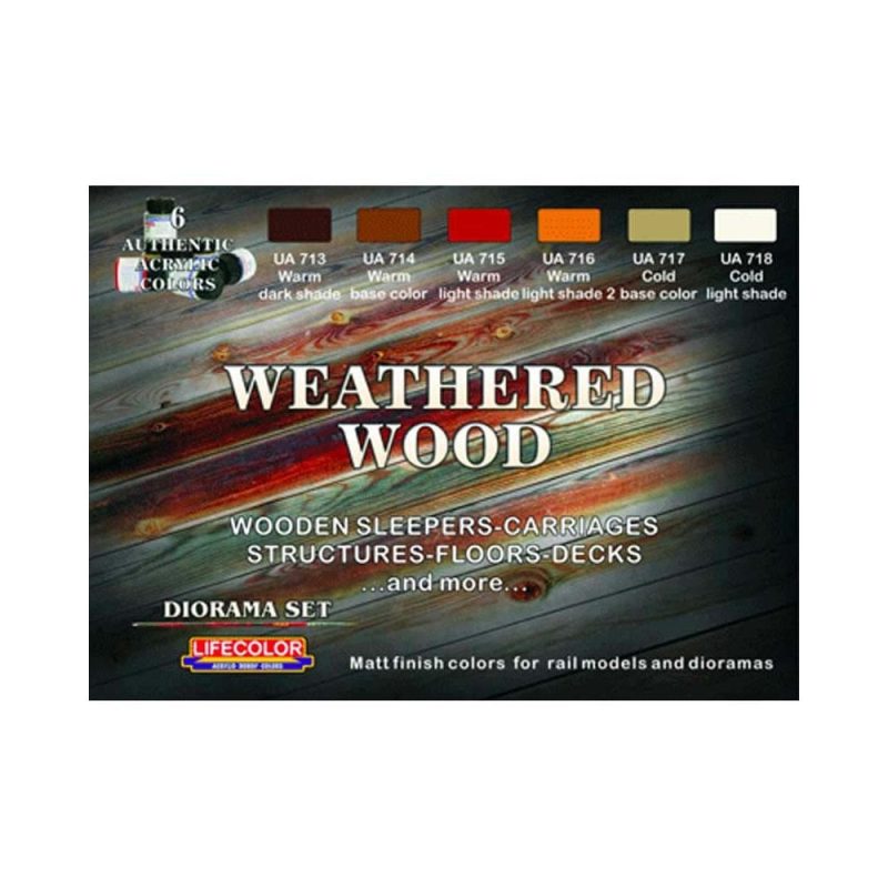 LifeColor Weathered Wood Paint Set CS-20