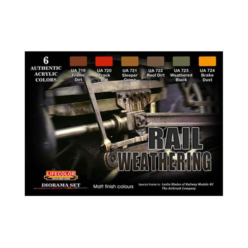 LifeColor Rail Weathering Paint Set CS-21