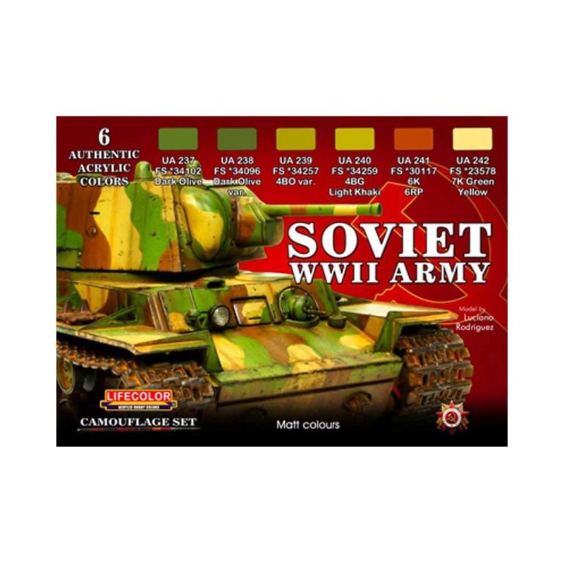 LifeColor Soviet WWII Army Paint Set CS-23