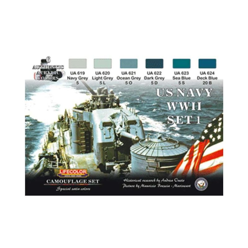 LifeColor U.S. Navy WWII Paint Set 1 CS-24