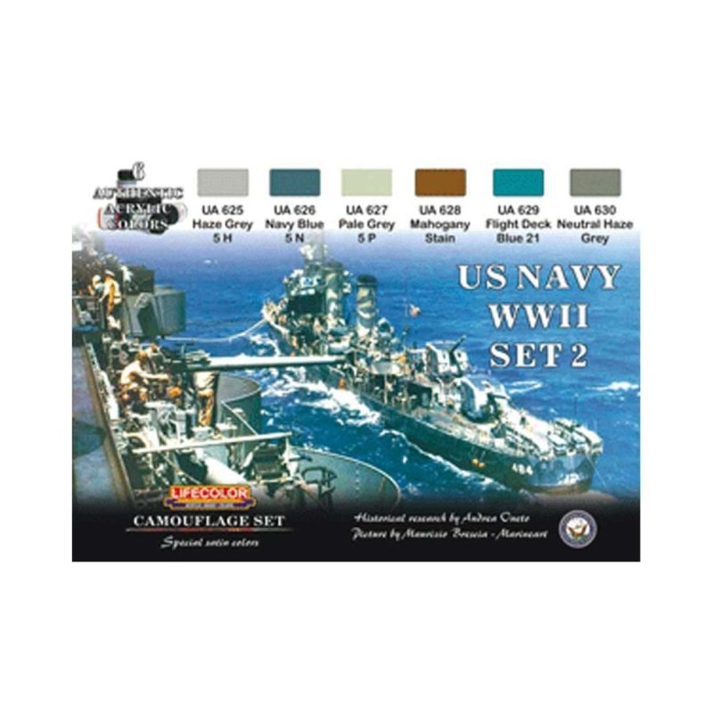 LifeColor U.S. Navy WWII Paint Set 2 CS-25
