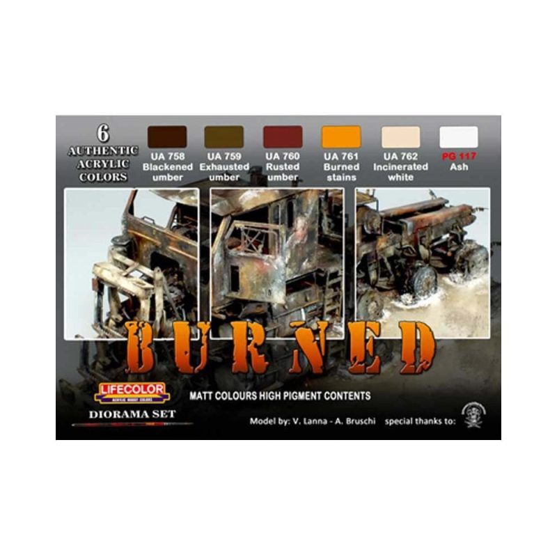 LifeColor Burned Weathering Paint Set CS-29