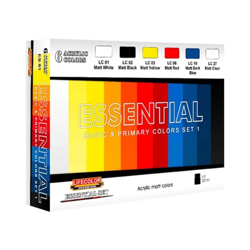 LifeColor Essential Basic & Primary Colours Set 1 ES01