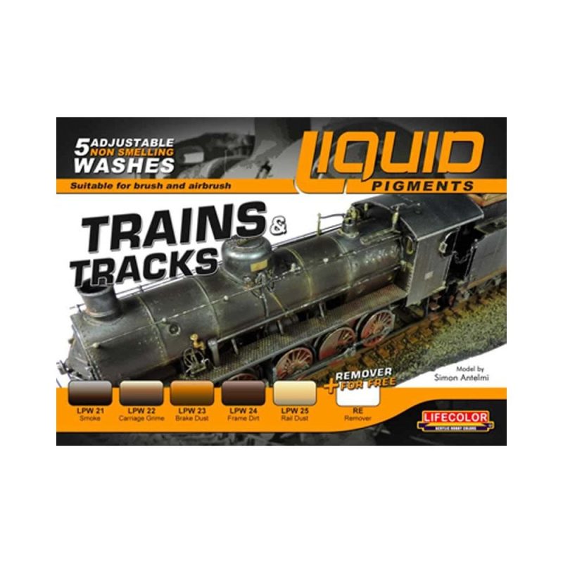 LifeColor Liquid Pigments Trains & Tracks Set LP05