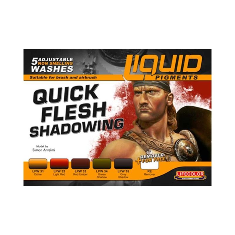 LifeColor Liquid Pigment Flesh Shadowing Set LP07