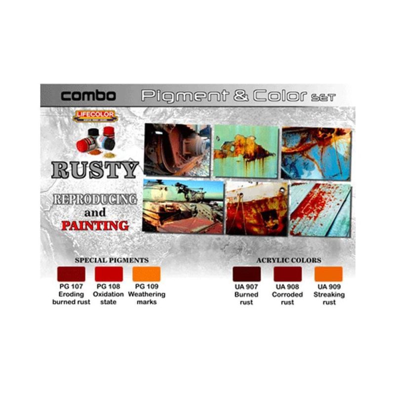 LifeColor Rusty Pigment & Colour Combo Set SPG03