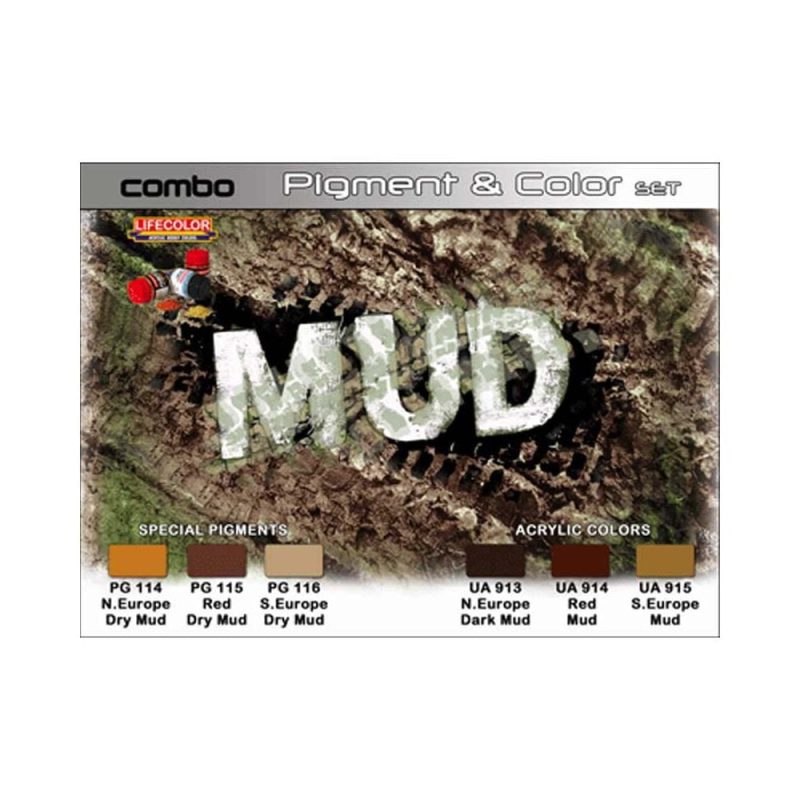 LifeColor Mud Pigment & Colour Combo Set SPG05