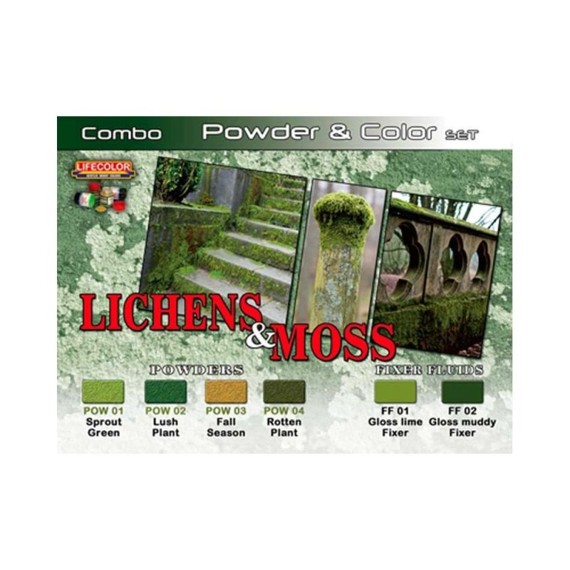 LifeColor Lichens & Moss Powder & Colour Set SPG06