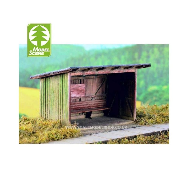 1/87 - HO - Wooden Passenger Shelter (Kit) Model Scene 98502