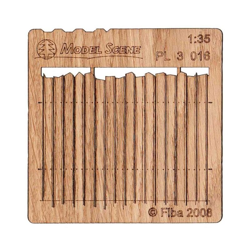 Wooden Fence Irregular Cut I (2pcs) Model Scene PL3-016