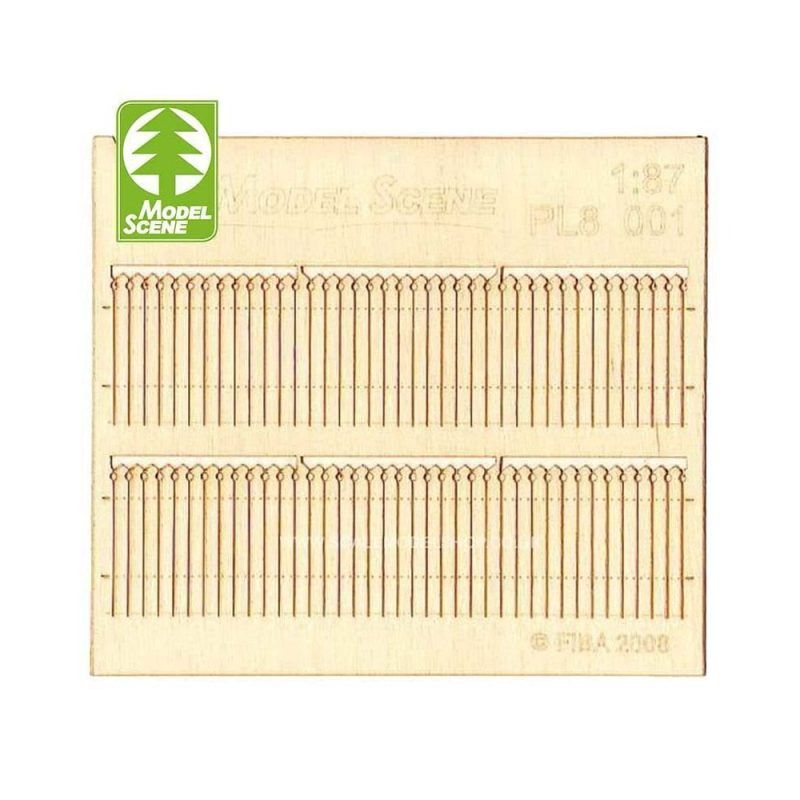 1/87 - HO Wooden Fences - Decorative European Wooden Model Scene PL8-001
