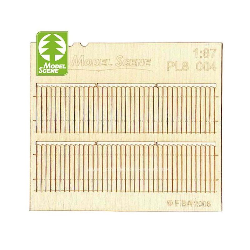 1/87 - HO Wooden Fences - Saw Toothed Privacy Model Scene PL8-004