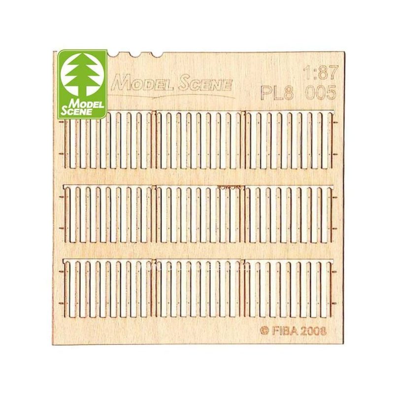 1/87 - HO Wooden Fences - Picket - Medium Plank Model Scene PL8-005