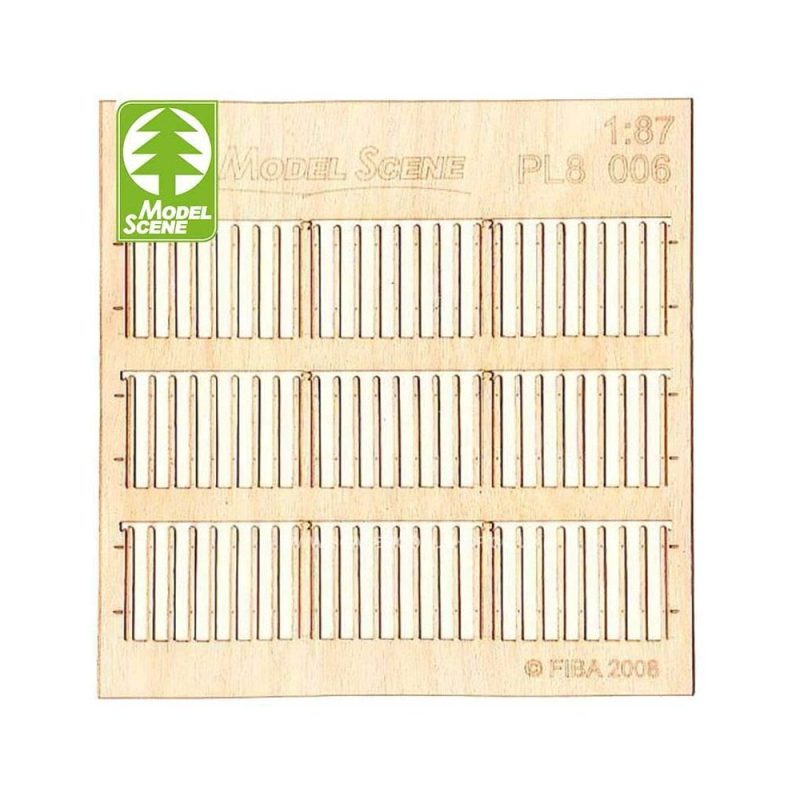 1/87 - HO Wooden Fences - Picket - Narrow Plank Model Scene PL8-006