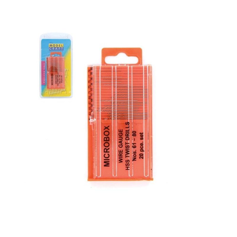 Microbox Drill Set [20] 61-80 Modelcraft PDR4004