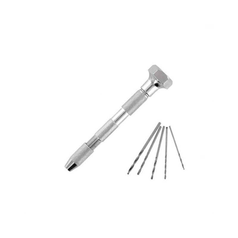 Pin Vice Double Ended Swivel Top and 5 Drills Modelcraft PPV2237/D