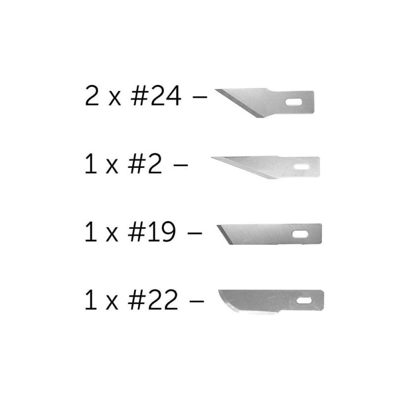 5x Assorted Blades for No.2 & 5 Knife Modelcraft PKN2705