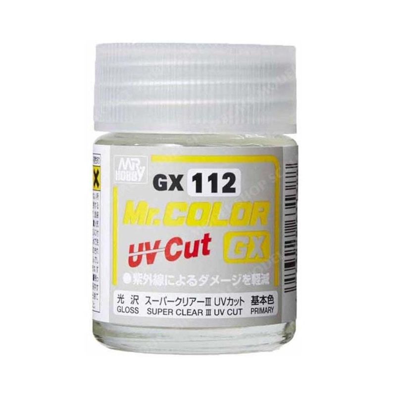 Mr Clear Color GX - Super Clear III UV Cut Gloss Lacquer (18ml) GX-112