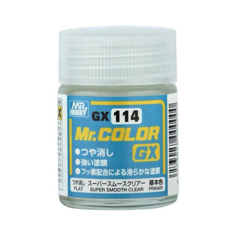 Mr Clear Color GX - Super Smooth Clear Flat Lacquer (18ml) GX-114