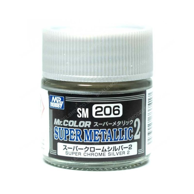Mr Hobby - Super Metallic II - 10ml Super Chrome Silver Mr Color | SM-206