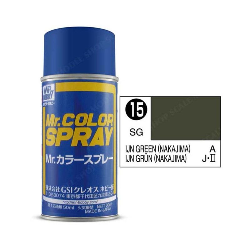 100ml IJN Green (Nakajima) Mr Color Spray S-015