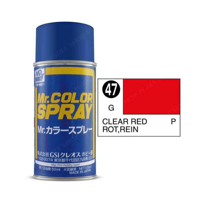 100ml Clear Red Mr Color Spray S-047