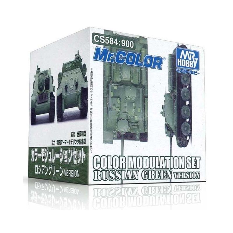 Mr Color Colour Modulation Set Russian Green Version Mr Hobby CS584