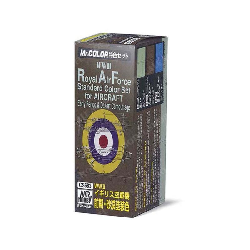 Mr Hobby - WWII R.A.F. Standard Color Set For Aircraft Early Period CS683