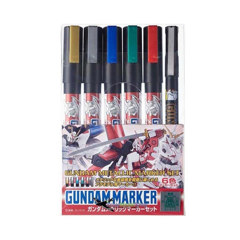 Mr Hobby - Gundam Metallic Marker Set (6 Pens) GMS-121