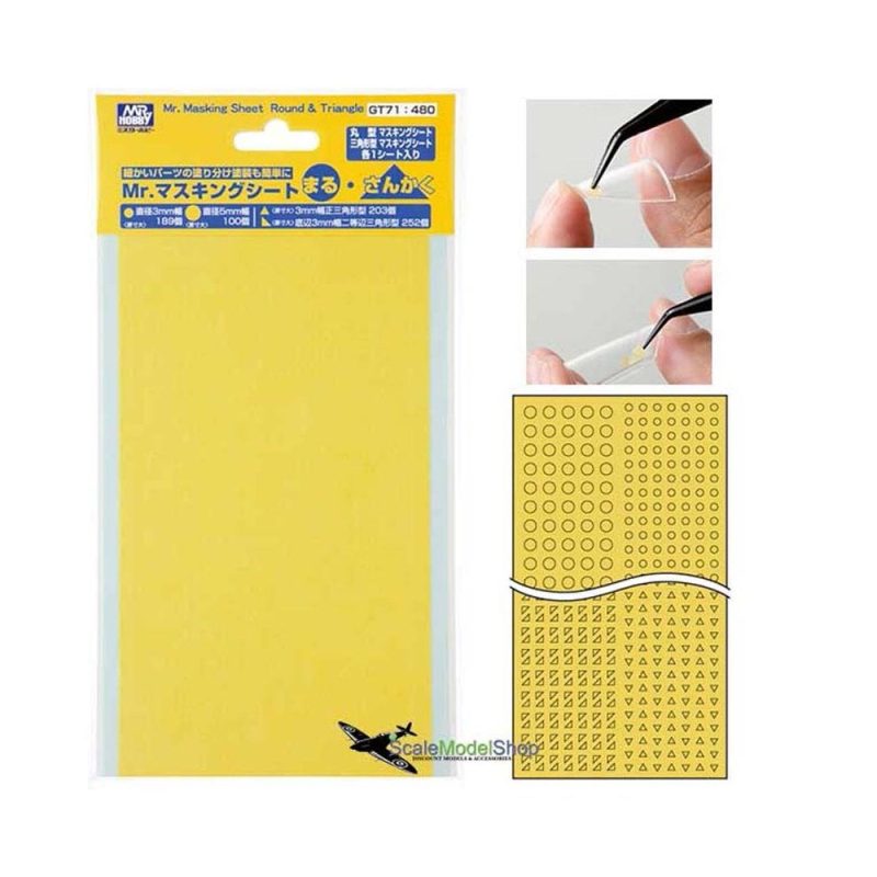 Mr Hobby - Round & Triangle Masking Sheets | GT-71